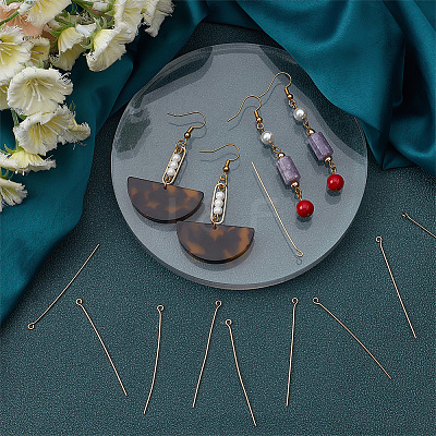 100Pcs 2 Colors Brass Eye Pins KK-BBC0020-58-1