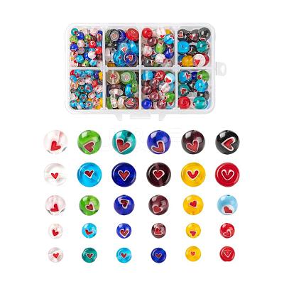 360Pcs 5 Styles Handmade Lampwork Beads LAMP-LS0001-03-1