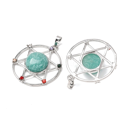 Natural Amazonite Pendants GG-CBA0251-09A-P-1