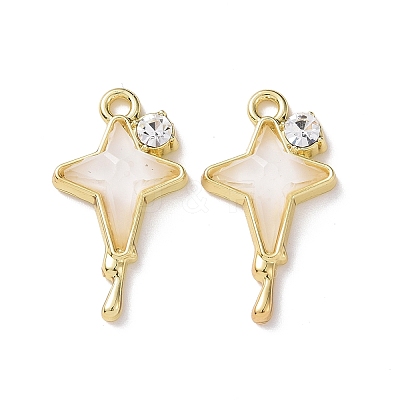 Alloy Micro Pave Cubic Zirconia Pendants LS-PALLOY-D006-02G-1