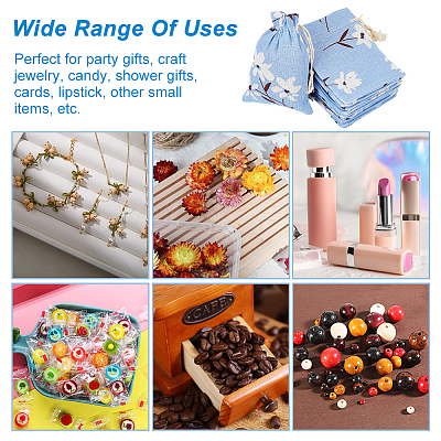 20Pcs Cotton Cloth Packing Pouches AJEW-PH0004-61-1