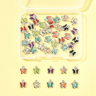 45Pcs 9 Colors Glass Charms KK-FS0001-67-1