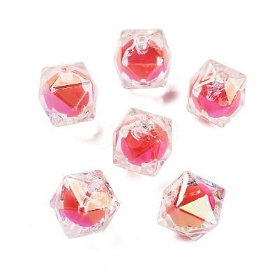UV Plating Opaque Acrylic Beads OACR-S142-05-1