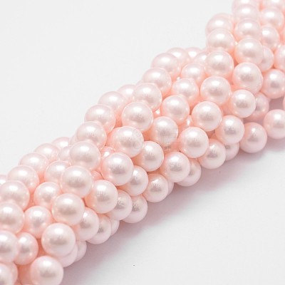 Shell Pearl Bead Strands BSHE-L025-06-8mm-1