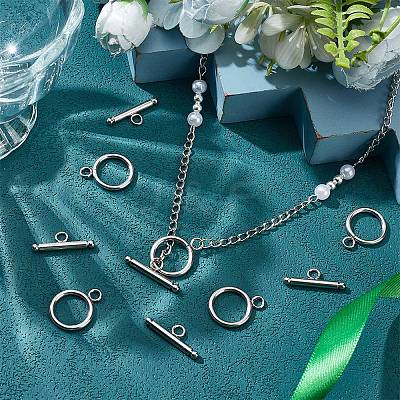 Tarnish Resistant 304 Stainless Steel Toggle Clasps X-STAS-K148-01P-1