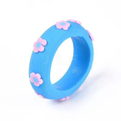 Handmade Polymer Clay Finger Rings CLAY-N013-26-1