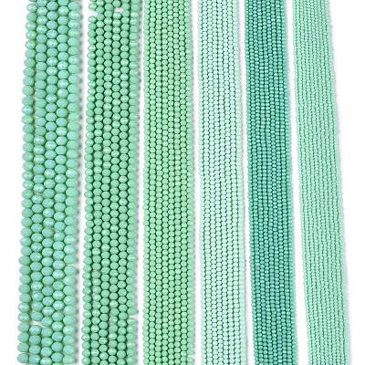 Opaque Solid Color Imitation Jade Glass Beads Strands EGLA-A044-P6mm-D14-1