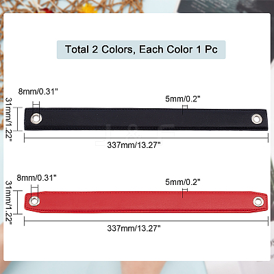 2Pcs 2 Colors PU Leather Bag Straps FIND-CA0003-88-1