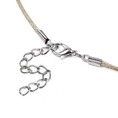 Waxed Cotton Cord Necklace Making X-MAK-S034-024-1