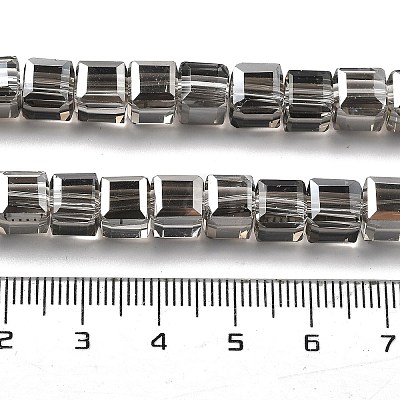 Electroplate Glass Beads Strands EGLA-H108-01A-PL01-1