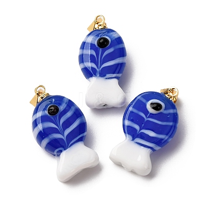 Handmade Lampwork Pendants LAMP-A007-01G-02-02-1