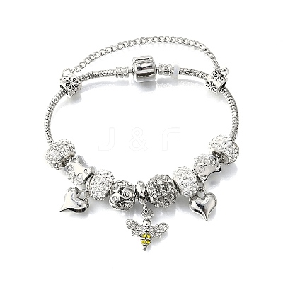 Alloy European Beads Charm Bracelets BJEW-F495-13P-1
