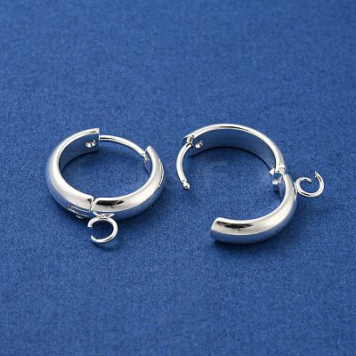 201 Stainless Steel Huggie Hoop Earring Findings STAS-P283-01W-S-1