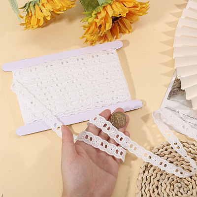 Flower Pattern Cotton Embroidery Lace Ribbon OCOR-CA0001-38A-1