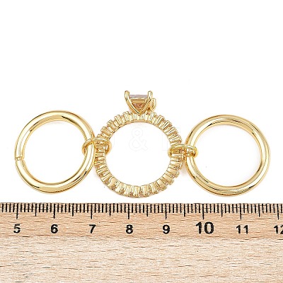 Brass Micro Pave Cubic Zirconia Plain Band Finger Rings for Women RJEW-P160-01E-G-1
