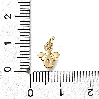 Brass Micro Pave Clear Cubic Zirconia Pendants LS-ZIRC-I070-034G-1