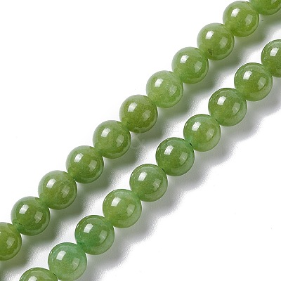 Natural White Jade Beads Strands G-I334-06B-1