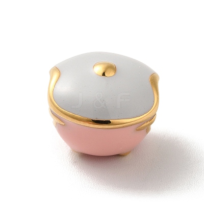 Ion Plating(IP) 304 Stainless Steel Enamel European Beads STAS-G308-09G-1