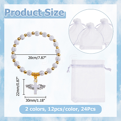 2Pcs Acrylic & Plastic Beads Bracelets BJEW-HS00006-1