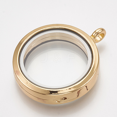 Alloy Magnetic Locket Pendants PALLOY-T052-22G-1