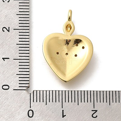 Rack Plating Brass Micro Pave Cubic Zirconia Pendants KK-M296-07G-1