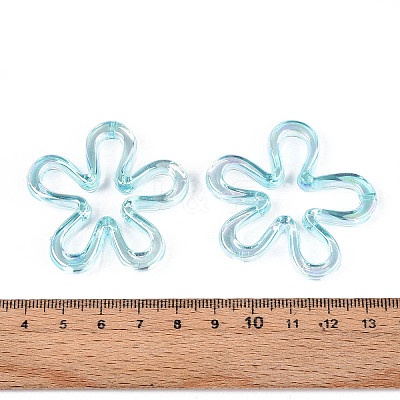 Plated UV Acrylic Beads TACR-S161-04C-1