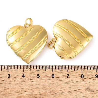 Rack Plating Brass Locket Pendant KK-H486-04G-02-1
