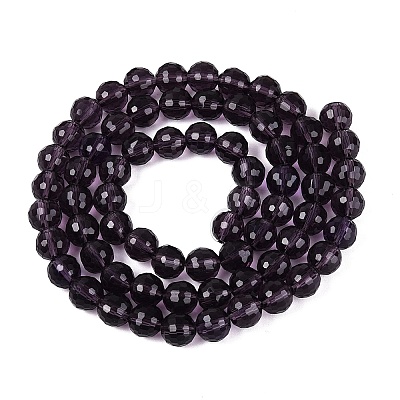 Transparent Glass Bead Strands GLAA-R095-8mm-40-1