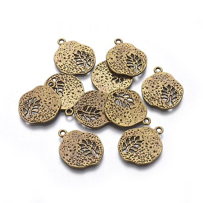 Tibetan Style Alloy Pendants TIBEP-A14120-AB-FF-1