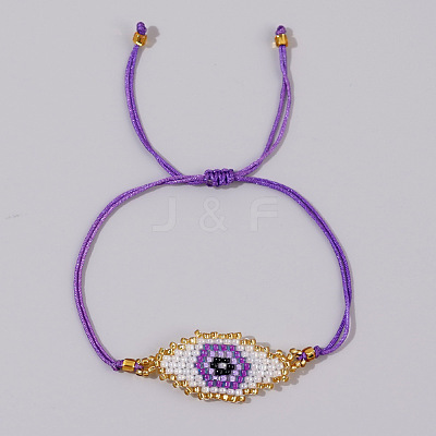 Bohemian Style Handmade Beaded Evil Eye Bracelet for Couples and Friends RR7314-3-1