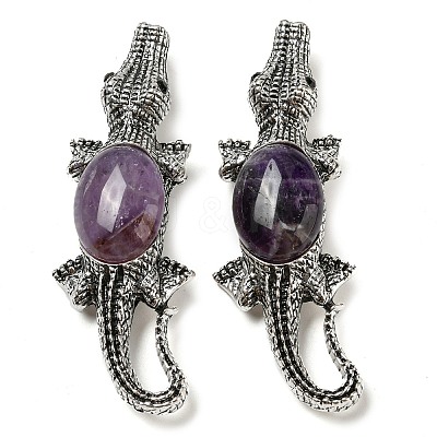 Dual-use Items Alloy Crocodile Brooch JEWB-C026-01B-AS-1