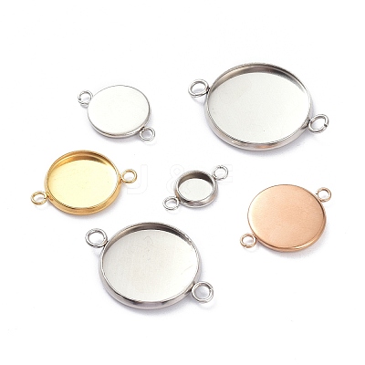 Stainless Steel Cabochon Connector Settings STAS-XCP0001-37-1