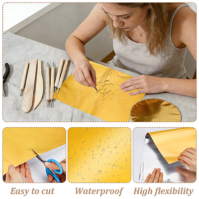 30Pcs Aluminum Foil Paper Sheets for Craft Engraving OFST-GA0001-09-1