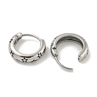 316 Surgical Stainless Steel Hoop Earrings EJEW-D096-23N-AS-1