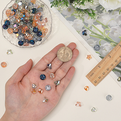 240Pcs 12 Styles Electroplate Glass Beads EGLA-PA0001-12-1