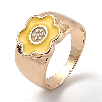 Alloy Enamel Finger Rings RJEW-H539-01B-LG-1