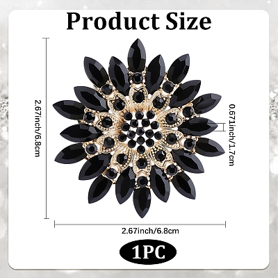 1Pc Alloy Acrylic Lapel Pins for Clothes JEWB-CP0001-55A-1
