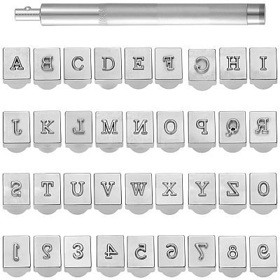 Letter & Number Alloy Leather Stamping Tool Sets TOOL-WH20012-002A-1