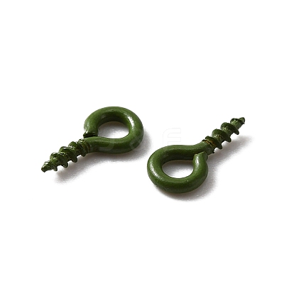 Stoving Varnish 100Pcs Iron Screw Eye Pin Peg Bails FIND-WH0036-29G-1