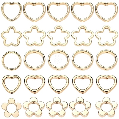100Pcs CCB Plastic Bead Frame CCB-YW0001-64G-1