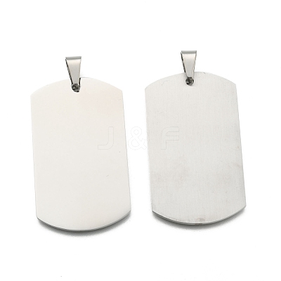 Tarnish Resistant 201 Stainless Steel Stamping Blank Tag Pendants STAS-O044-P122-1