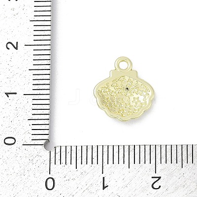 Rack Plating Alloy Enamel and Rhinestone Pendants PALLOY-R151-40G-02-1