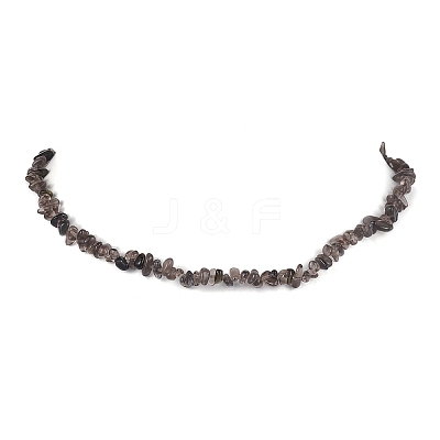 Natural Ice Obsidian Chip Beaded Necklace NJEW-JN04616-02-1