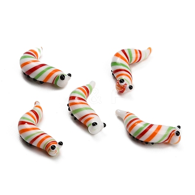Handmade Lampwork Worm Figurines LA-CBA77D3-01B-1