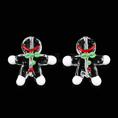 Gingerbread Man Handmade Lampwork Beads LAMP-G150-04C-1