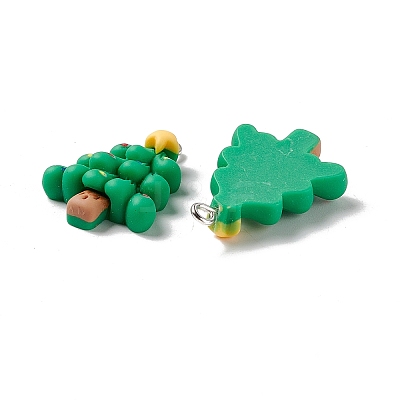 Christmas Theme Opaque Resin Pendants X-FIND-E025-15-1