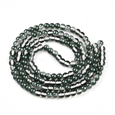 Baking Paint Transparent Glass Beads Strands DGLA-N011-6mm-07-1