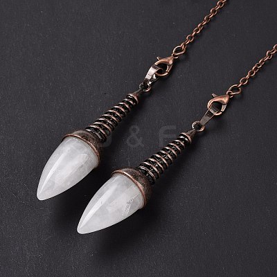 Natural Quartz Crystal Dowsing Pendulums G-L524-06R-07-1