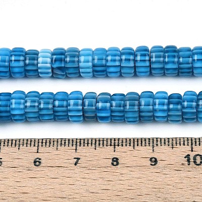 Handmade Millefiori Glass Beads Strands LAMP-T021-27B-05-1
