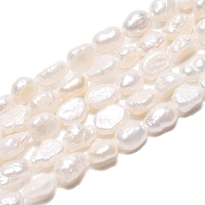 Natural Baroque Keshi Pearl Beads Strands PEAR-N031-01D-1